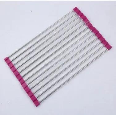 Folding Kitchen Drain Sink Rack Stainless Steel - Space-Saving Design - AllvueCo