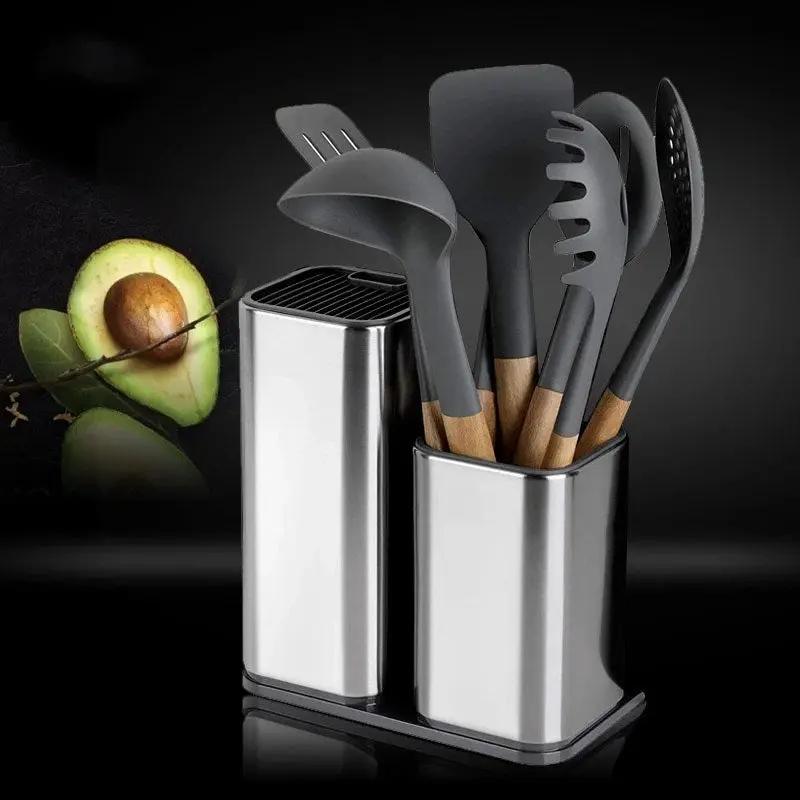 Creative Multifunctional Tool Holder – Large Capacity Knife & Cutlery Organizer with Drainage - AllvueCo