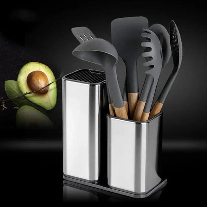 Creative Multifunctional Tool Holder – Large Capacity Knife & Cutlery Organizer with Drainage - AllvueCo