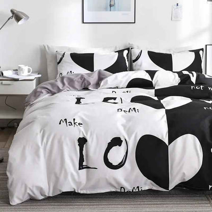 Printed Eyelashes Bedding Set - Four-Piece Foreign Trade Size