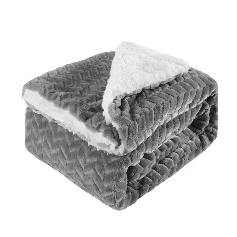 Thickened Flannel Lamb Wool Blanket - Cozy Double Leisure Blanket