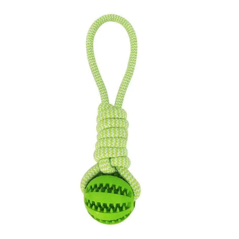 Dog Toy Treat Balls Interactive Hemp Rope Rubber Leaking Bal | Electronic Learning Toys - AllvueCo