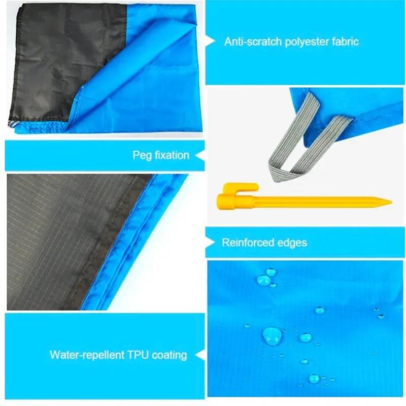 Portable Waterproof Picnic Mat – Foldable Beach Blanket with Carry Bag & Pegs - AllvueCo