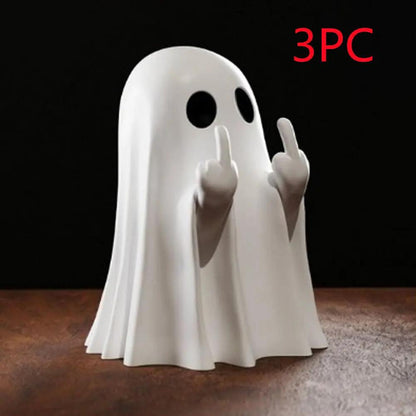Halloween Middle Finger Love Ghost Ornaments - Decorative Halloween Decor - AllvueCo