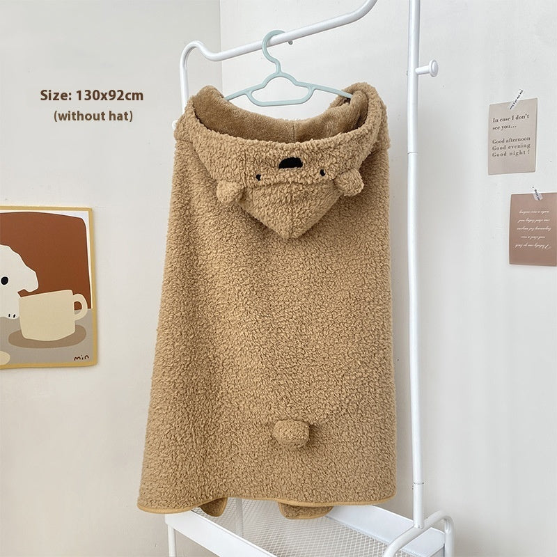 Cartoon Bear Plush Gloves & Scarf Set – Thickened Winter Warm & Cute Design AllvueCo