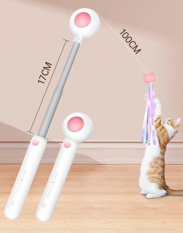 Retractable Laser Cat Teaser Wand – Interactive Toy for Playful Kittens & Cats - AllvueCo