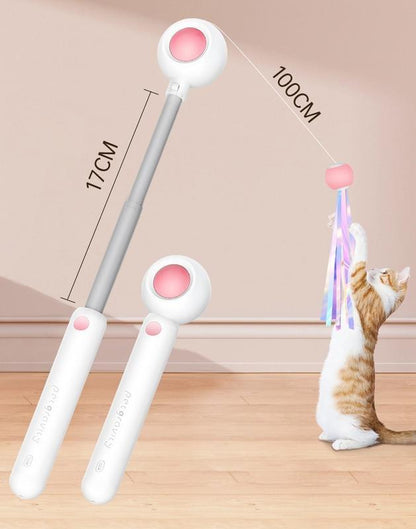 Retractable Laser Cat Teaser Wand – Interactive Toy for Playful Kittens & Cats - AllvueCo