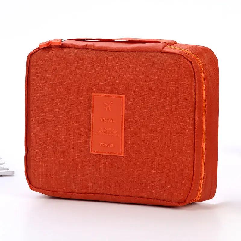 Portable Cosmetic Bag Waterproof Divider Multi-grid Pockets | Luggage & Bags - AllvueCo