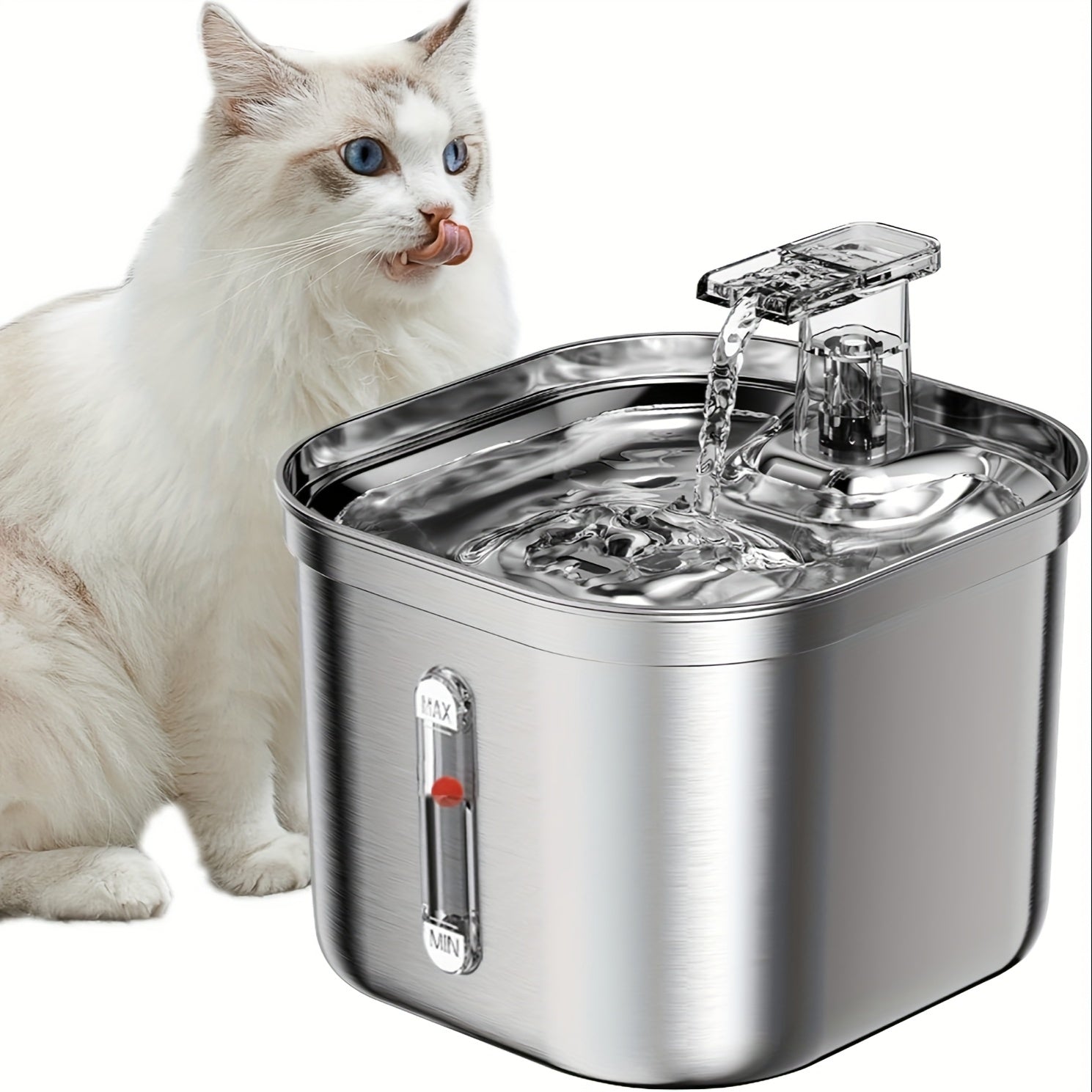 Cat Water Fountain – Stainless Steel Automatic Pet Water Dispenser with 3 Filters - AllvueCo