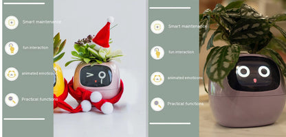 Smart Planter with AI Sensors – Interactive Plant Care with 49+ Expressions & Real-Time Monitoring AllvueCo