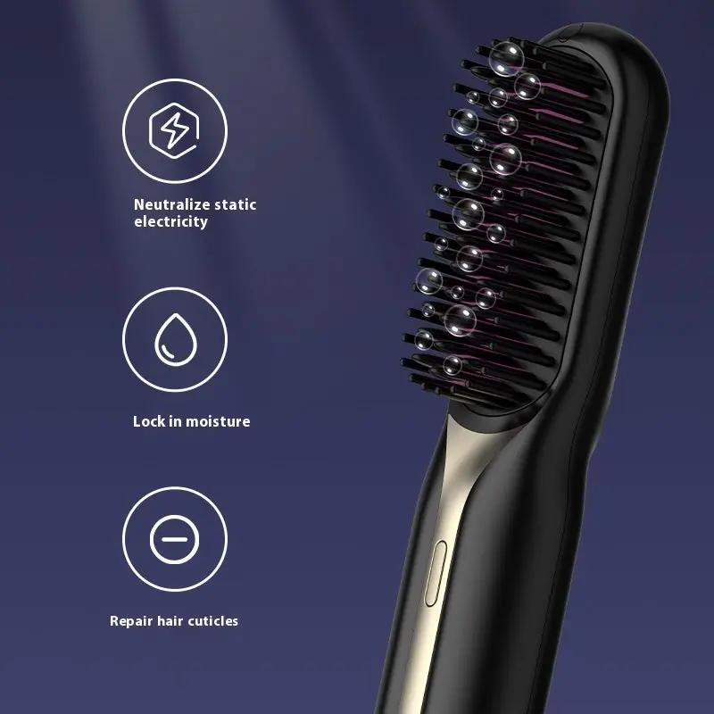 Portable Wireless Hair Straightening Comb - Quick Styling Tool - AllvueCo