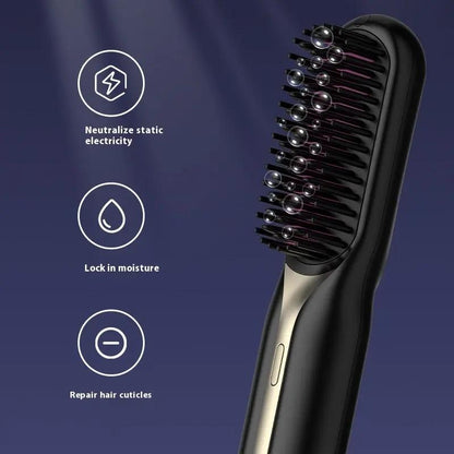 Portable Wireless Hair Straightening Comb - Quick Styling Tool - AllvueCo