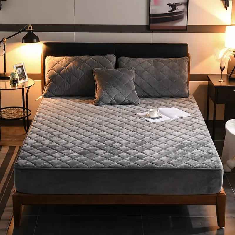 Crystal Fleece Bed Cover - Stylish and Functional Padded Bedding