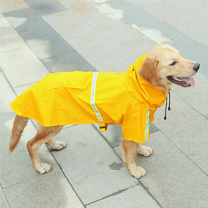 Waterproof Dog Raincoat with Hood – Soft, Breathable Jacket for Small Dogs with Transparent Cap & Belly Protection - AllvueCo