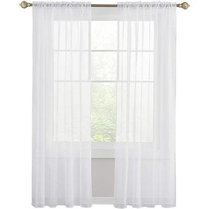 Modern Simple Thickened Solid Thin Window Gauze - Quality Window Treatment - AllvueCo