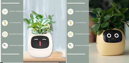 Smart Planter with AI Sensors – Interactive Plant Care with 49+ Expressions & Real-Time Monitoring AllvueCo