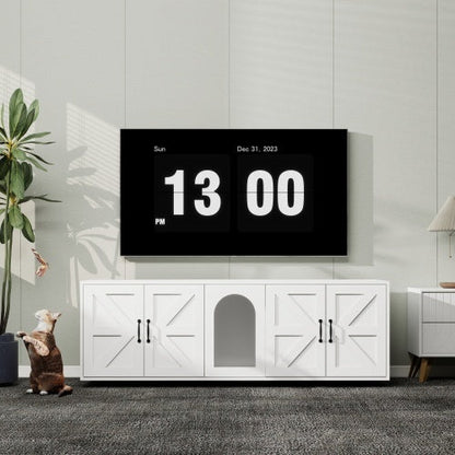 Modern Wooden Cat Litter Box Furniture with Double Room – Stylish & Functional - AllvueCo