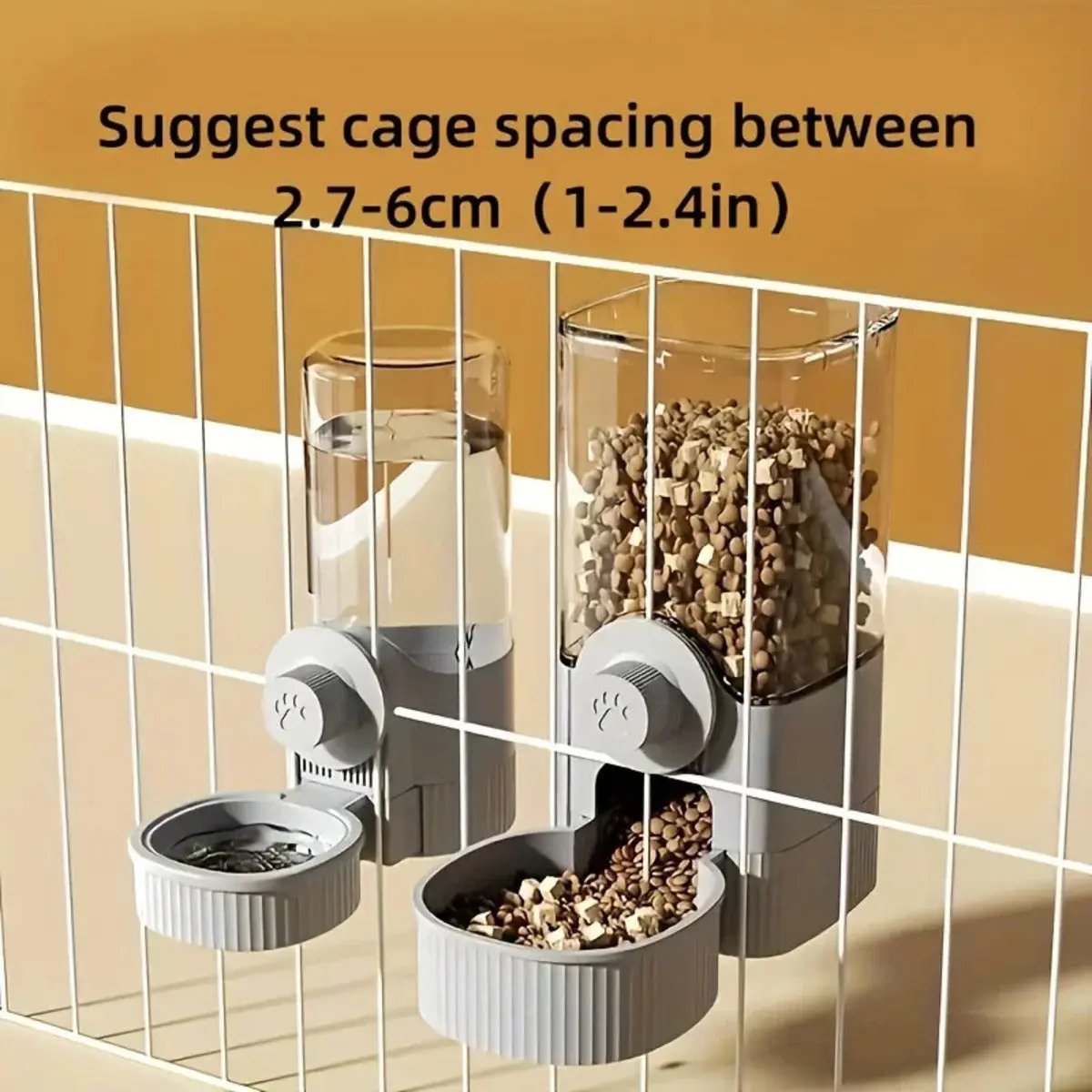 1.2l Automatic Pet Feeder - Cage Hanging Bowl for Small Pets - AllvueCo