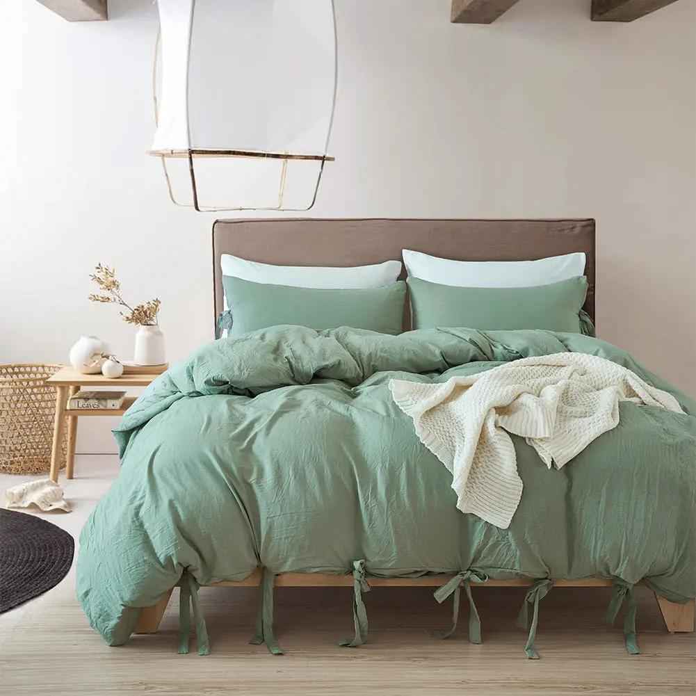 Solid Color Tape Bedding Set - Elegant Comfort and Stylish Design for Your Bedroom