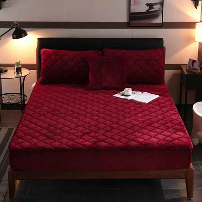 Crystal Fleece Bed Cover - Stylish and Functional Padded Bedding