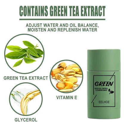 Green Tea Clean Face Mask Stick for Skin Care and Hydration - AllvueCo