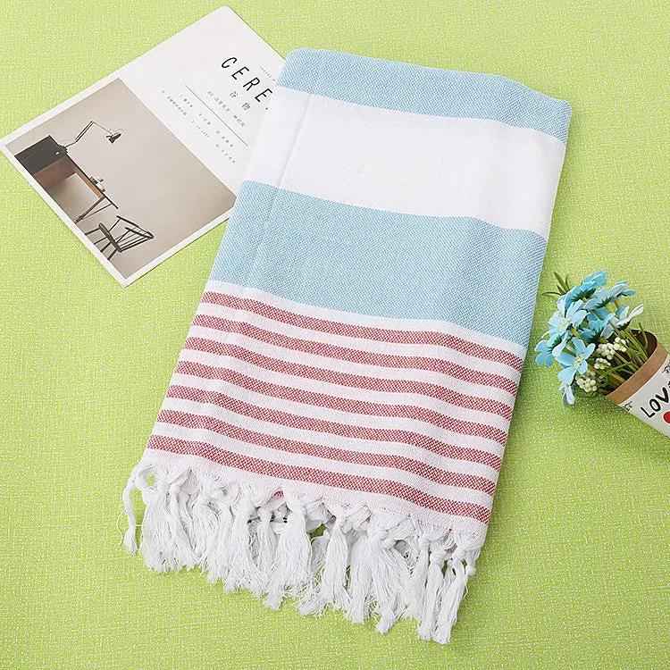 Cotton Striped Beach Towel 100x180cm - Stylish Striped Beach Towel for Fun in the Sun