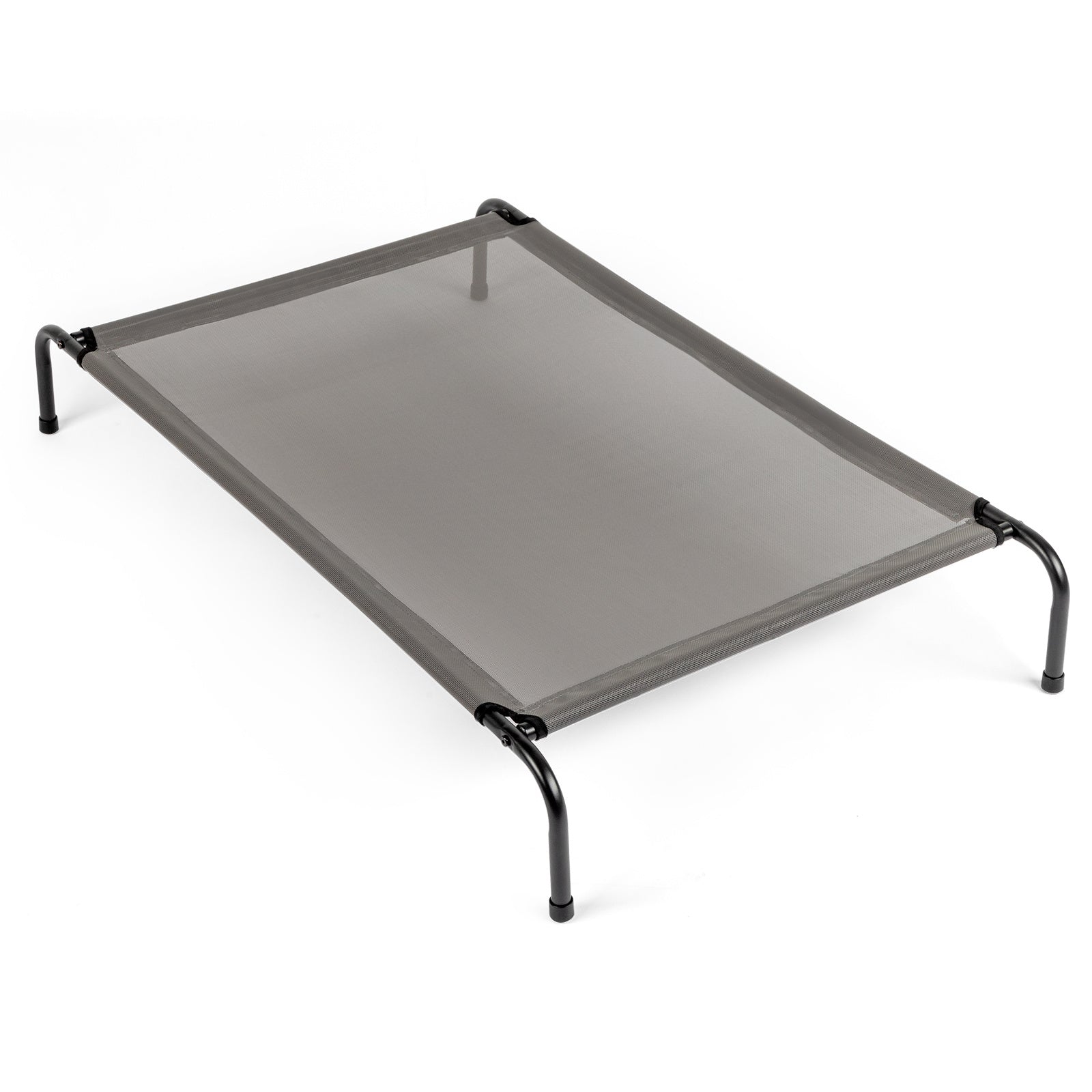 Extra-Large Elevated Dog Bed – Heavy-Duty Cooling Cot with Steel Frame & Breathable Mesh (Black) - AllvueCo