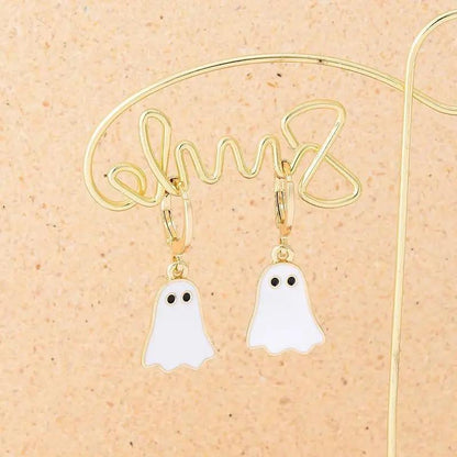 Halloween Ghost Earrings For Women Gold Ghost Huggie Hoop Ea | Jewelry & Accessories - AllvueCo