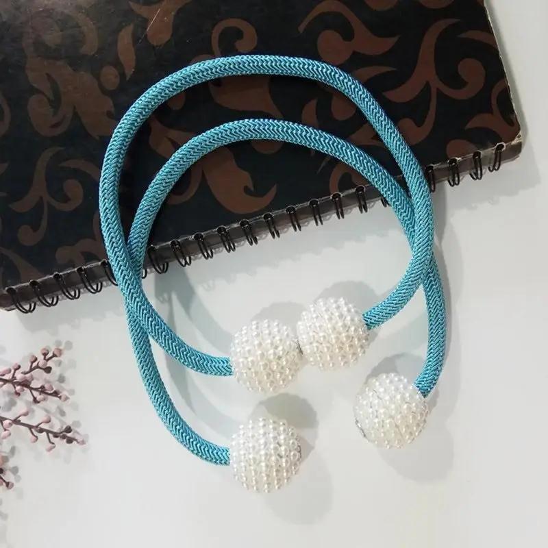 Magnetic Curtain Tiebacks with Pearl Beads - Elegant Home Decor - AllvueCo