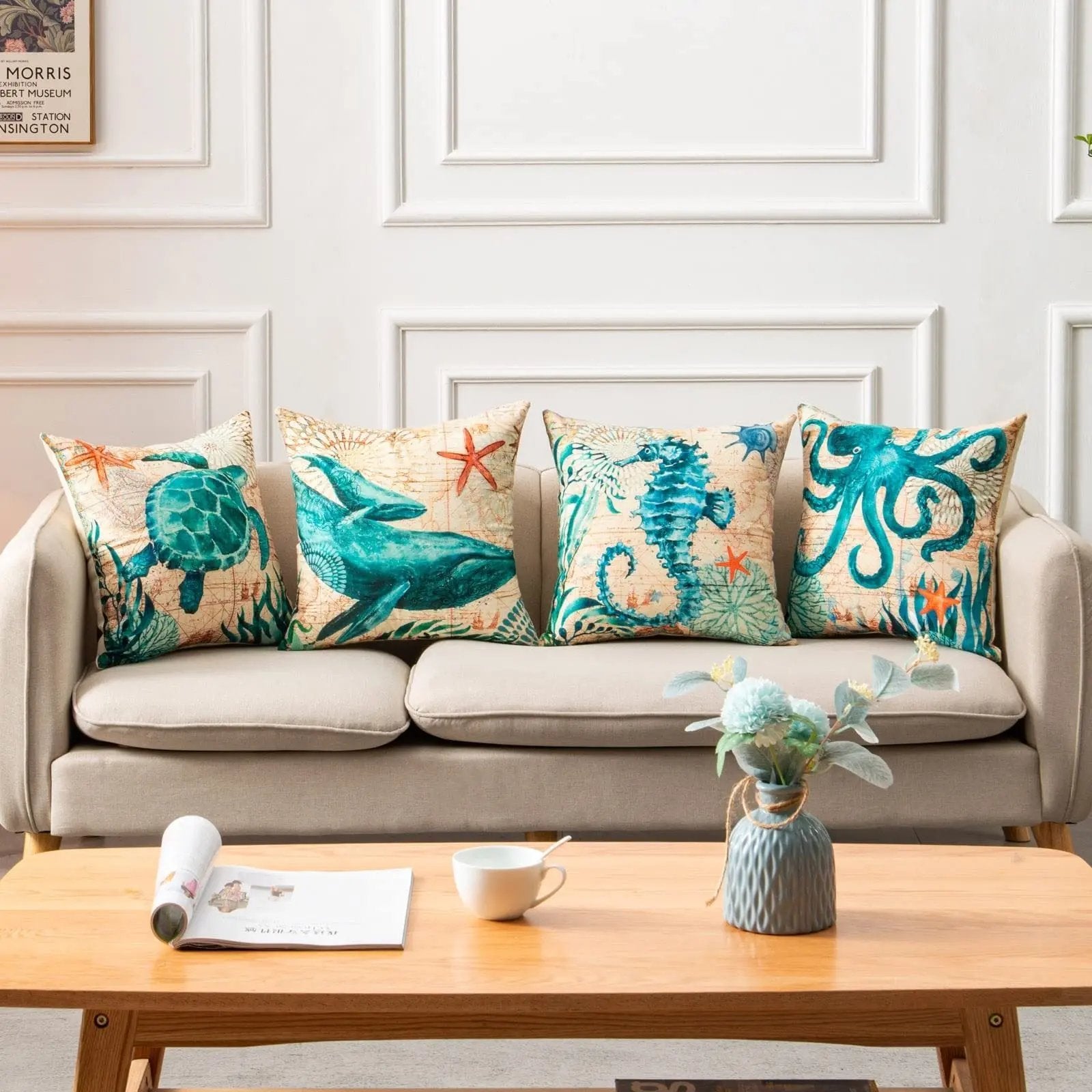 Sea Turtle Printed Throw Pillowcases for Home Decor - AllvueCo