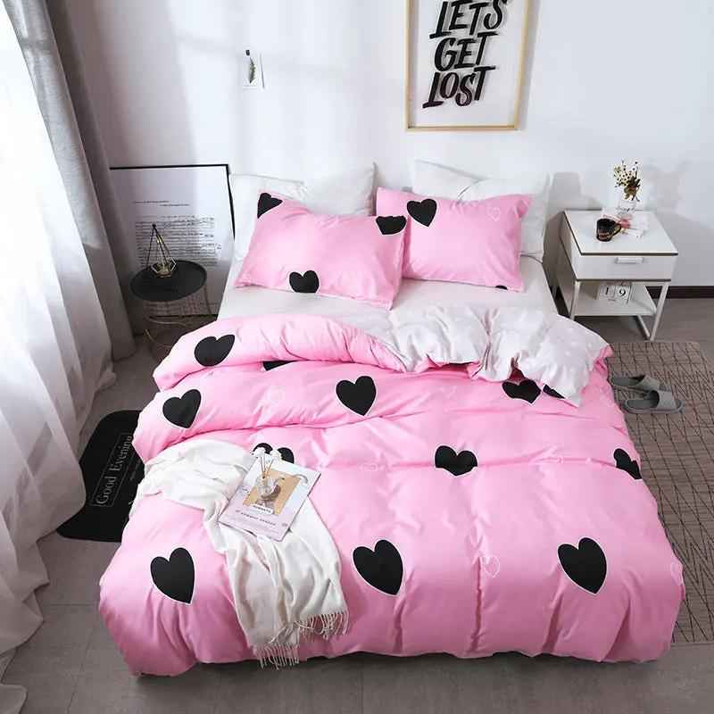 Printed Eyelashes Bedding Set - Four-Piece Foreign Trade Size