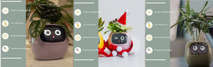 Smart Planter with AI Sensors – Interactive Plant Care with 49+ Expressions & Real-Time Monitoring AllvueCo