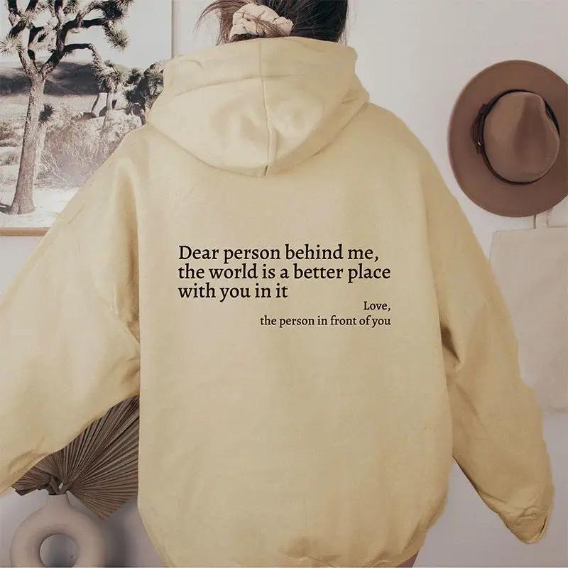 Dear Person Behind Me” Hoodie – Inspirational Unisex Sweatshirt My Store