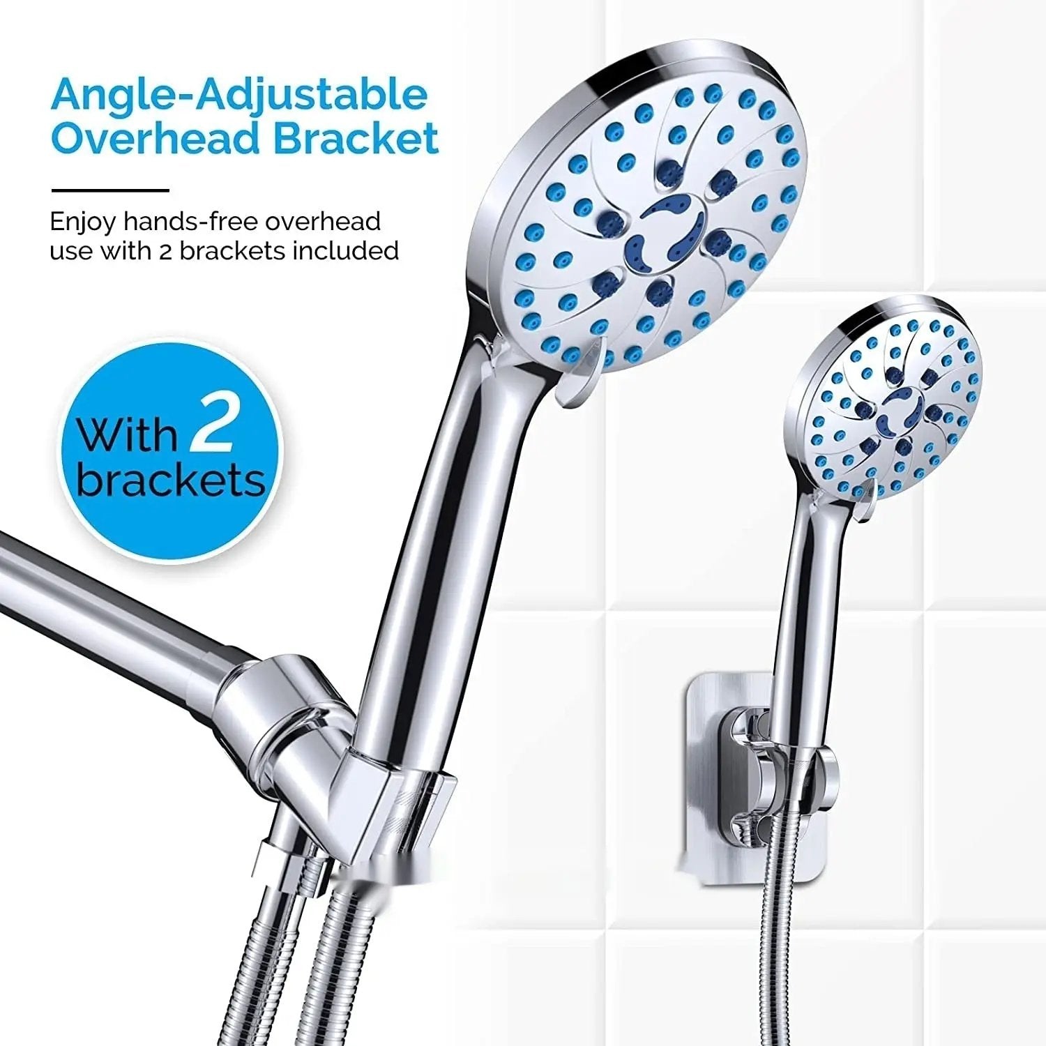 Handheld Shower with 2 Gear Spray Gun - Supercharged Shower System - AllvueCo