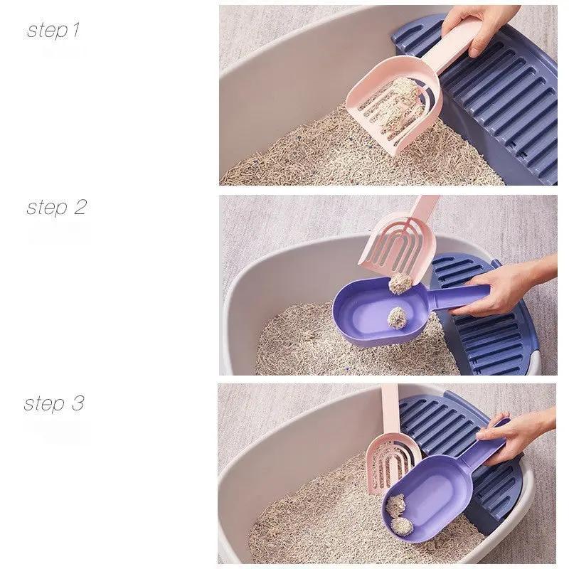 Cat Litter Scoop Self-Cleaning Cat Litter Box Shovel for Cats - AllvueCo