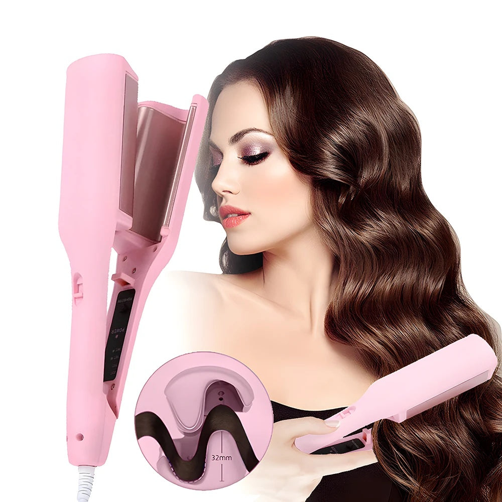 Deep Wave Hair Curler – 4 Temperature Adjustable Ceramic Curling Iron AllvueCo