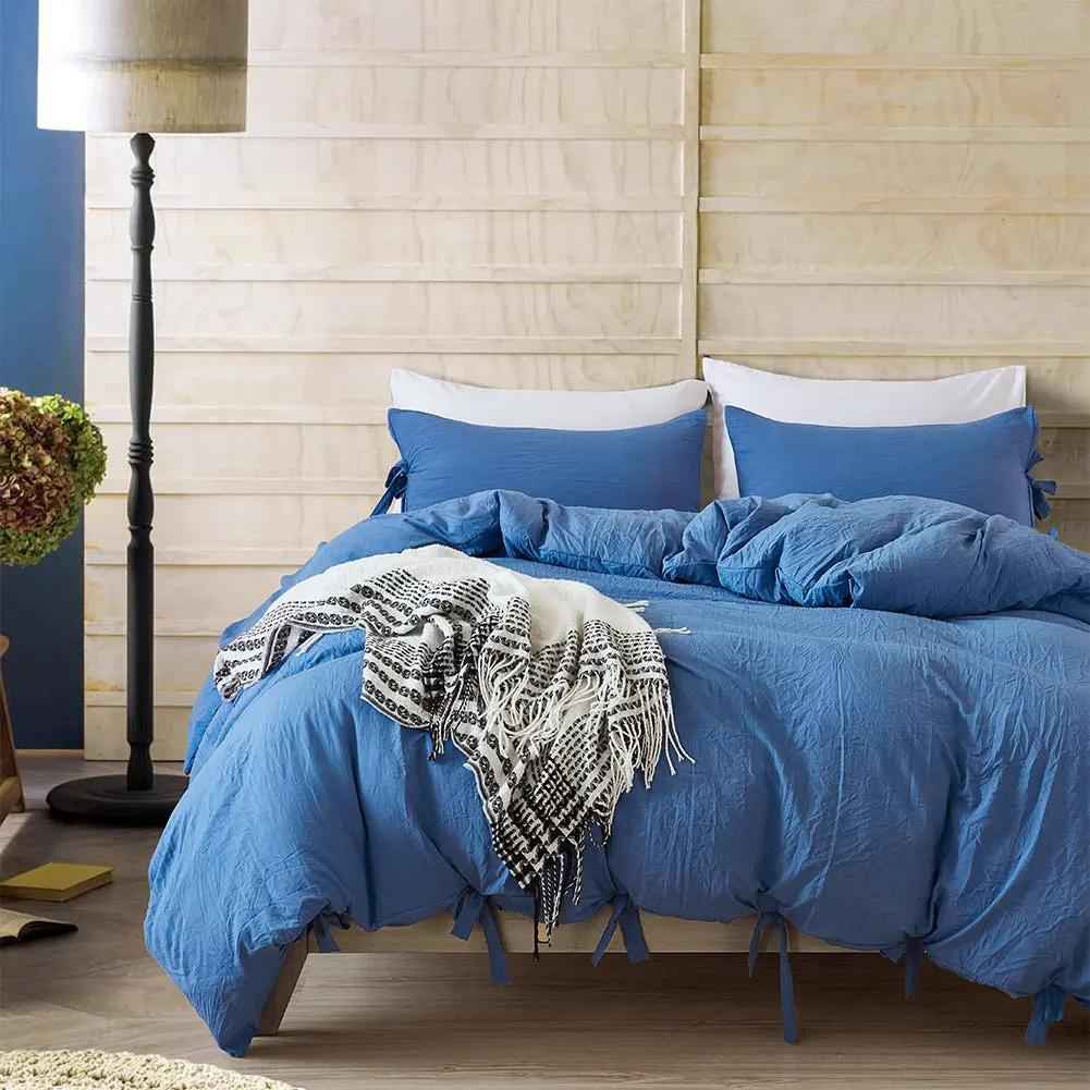 Solid Color Tape Bedding Set - Elegant Comfort and Stylish Design for Your Bedroom
