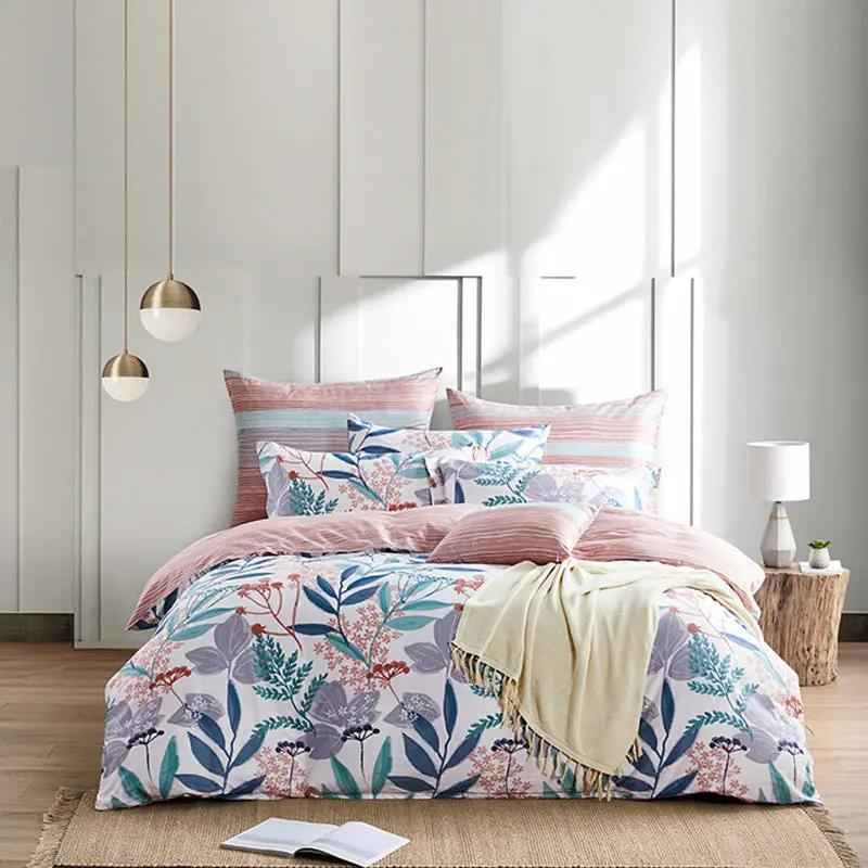 Four-piece Long-staple Cotton Satin Bedding Set - Quality Printed Bedding