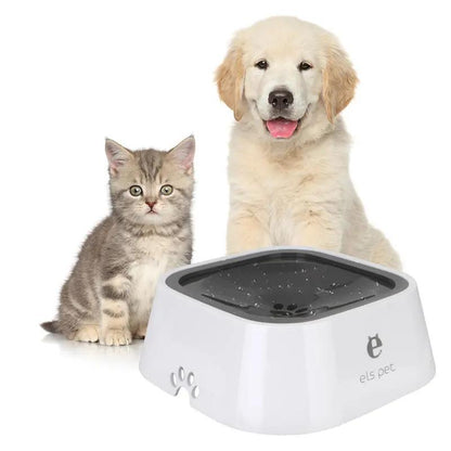 1.5L Cat Dog Water Bowl - Floating Anti-Overflow Feeder - AllvueCo