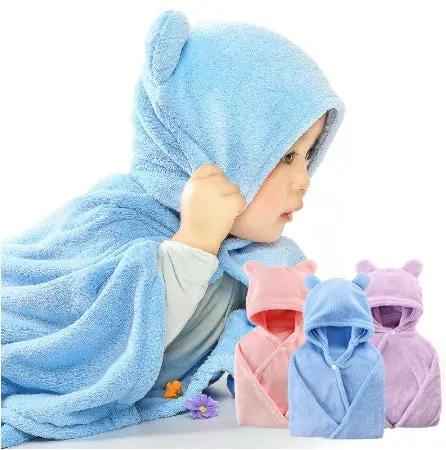 Cotton Baby Hooded Bath Towel for Adorable Baby Care & Electronic Learning Toys