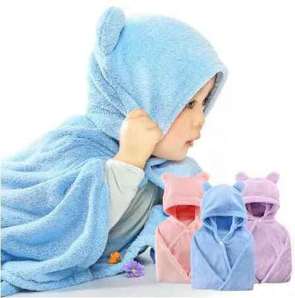 Cotton Baby Hooded Bath Towel for Adorable Baby Care & Electronic Learning Toys