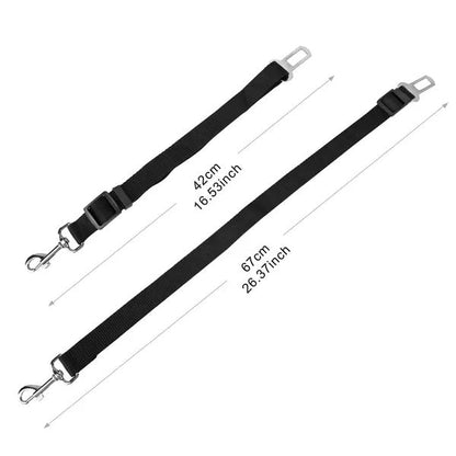 2-Pack Adjustable Pet Car Seat Belt Leash – Safety Harness Clip for Dogs & Cats - AllvueCo