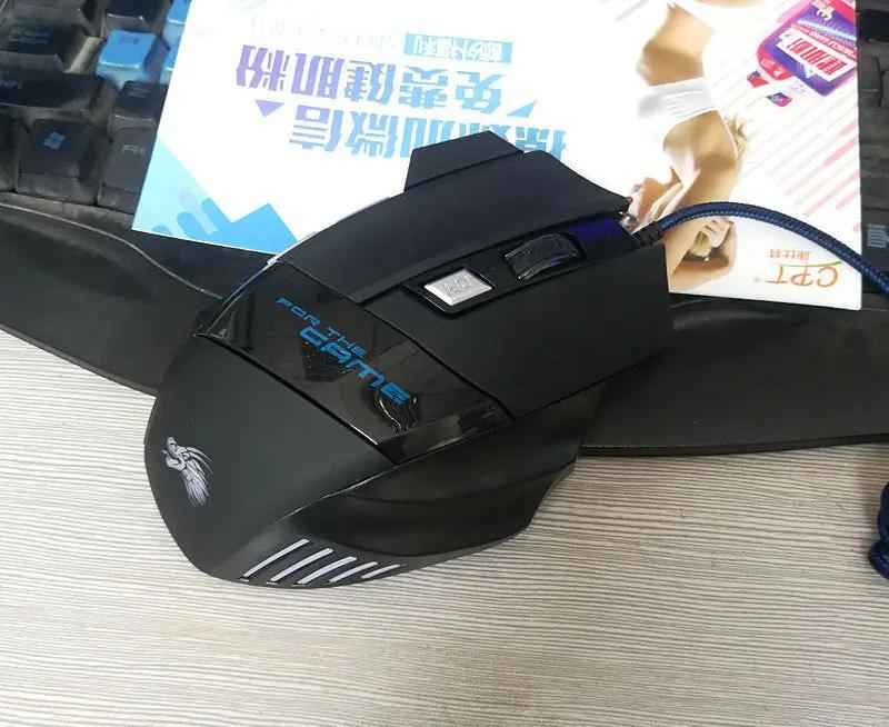 Wired Gaming Mouse 5500 DPI - High-Performance Optical Mouse with 7-Color LED Backlight for Gamers