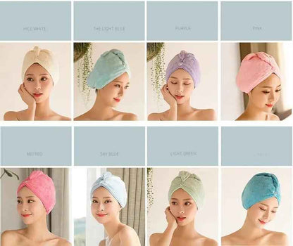 Women's Hair Dryer Cap - Quick Drying Absorbent Towel for Effortless Hair Care