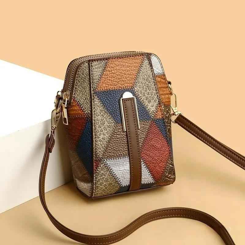 Fashion Soft Leather Shoulder Bag with Stylish Stitching for All Occasions