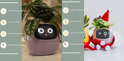 Smart Planter with AI Sensors – Interactive Plant Care with 49+ Expressions & Real-Time Monitoring AllvueCo
