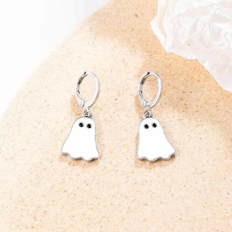 Halloween Ghost Earrings For Women Gold Ghost Huggie Hoop Ea | Jewelry & Accessories - AllvueCo