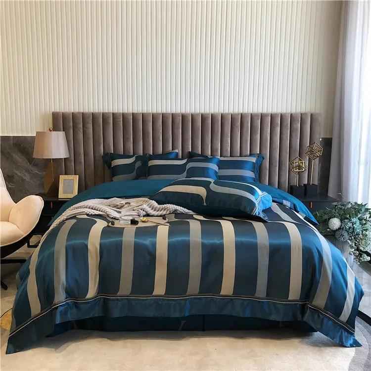 Pure Cotton Luxury Bedding Set - Four-Piece Light Luxury Collection for Spring