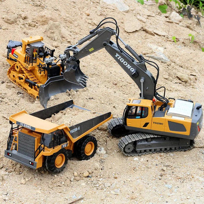 Children's Simple Alloy Charging Excavator Toy Car My Store