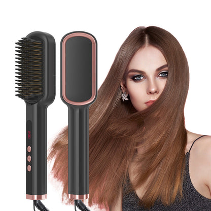 2-in-1 Electric Hair Straightener & Curling Iron – Tourmaline Ceramic, Fast Heat, Auto Shut-Off AllvueCo